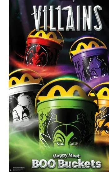 McDonald's Disney Villains Boo Buckets Happy Meal