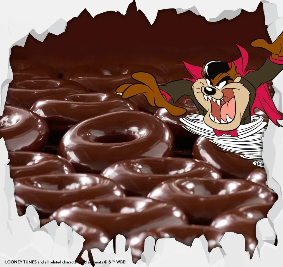 Krispy Kreme Taz Chocolate Original Glazed Dozen $5 with any dozen purchase