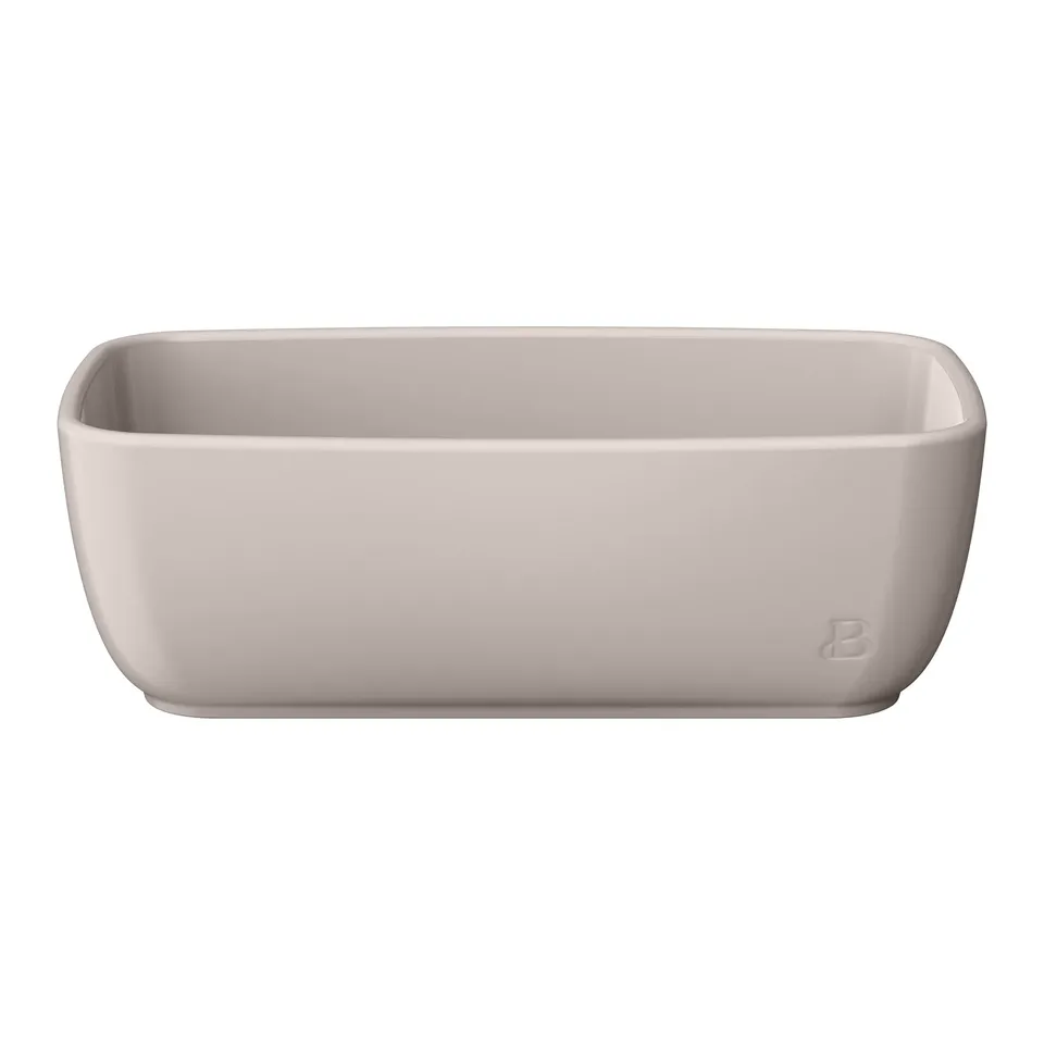 Beautiful by Drew Barrymore Stoneware Loaf Pan, Porcini Taupe