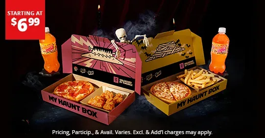 Pizza Hut My Haunt Box starting at $6.99