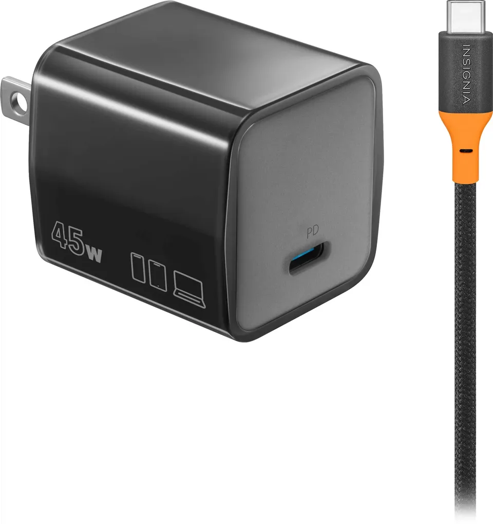 Insignia 45W Compact Wall Charging Kit with 240W Cable