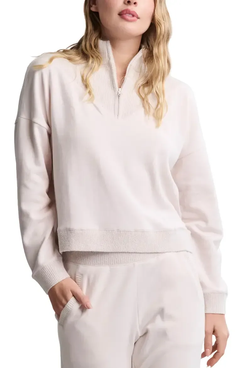 Barefoot Dreams CozyChic Ultra Lite Rib Quarter Zip