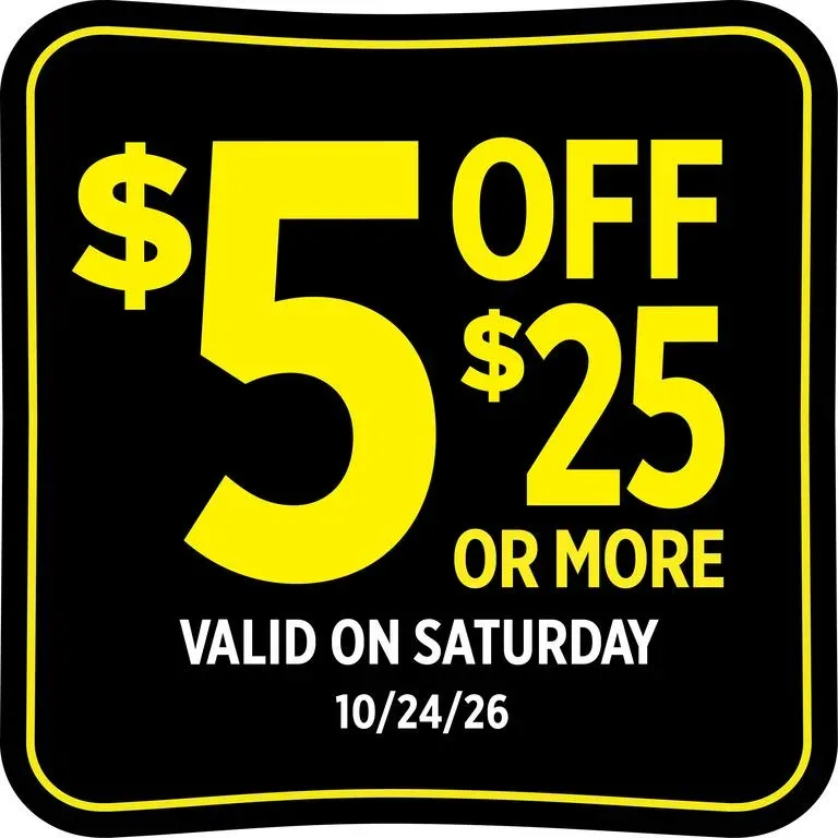 Dollar General: $5 off $25 store coupon, valid Saturday Oct 24 only