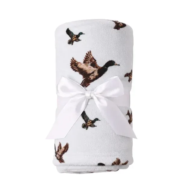 Contempo Flying Ducks Flannel Micro Plush Blanket