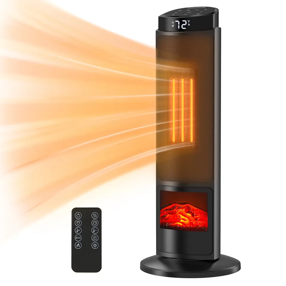 CONCETTA Tower Space Heater with Fireplace Effect