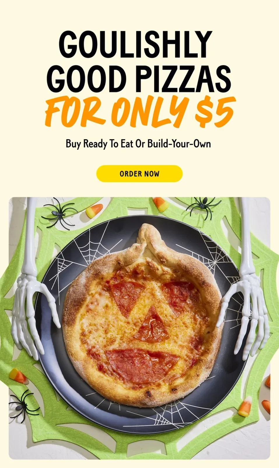 California Pizza Kitchen: $5 CPKids Jack-O-Lantern Pizza (ends Oct 31)