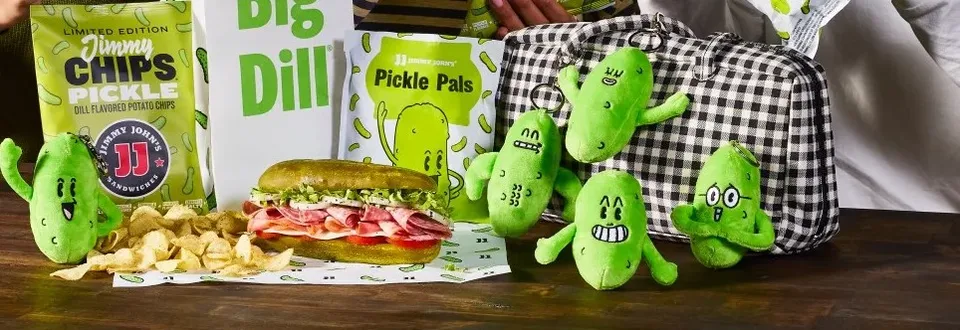 Jimmy John's: Free Pickle Pal plushie with Triple Pickle meal from Oct 27