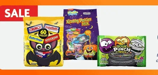 Family Dollar buy 2 get 1 free all Halloween candy bags