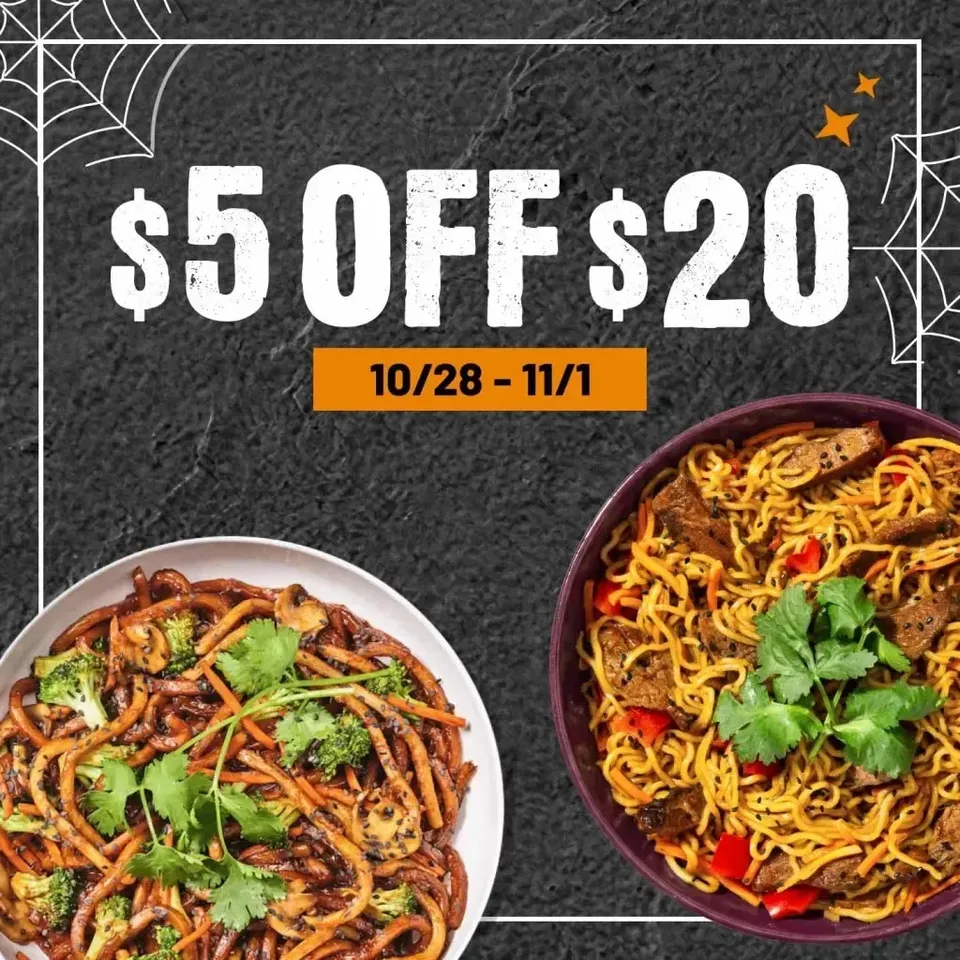 Noodles & Company: $5 off orders of $20+ for Rewards members, Oct 28-Nov 1